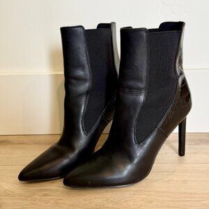 Nine West Black Leather Booties 7.5